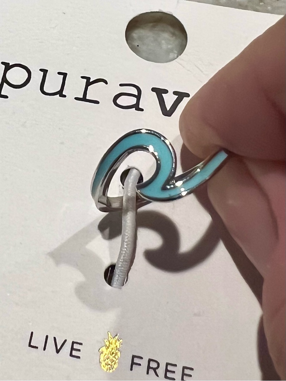 Pura Vida Turquoise Wave Ring Size 5